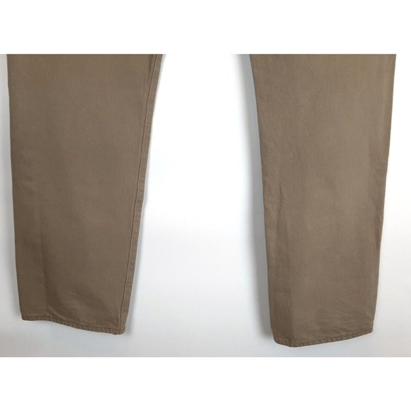 Levis 501 Tan Beige Button Fly 5 Pocket Denim Jeans Pants Mens Size 32 x 30 - Picture 4 of 12